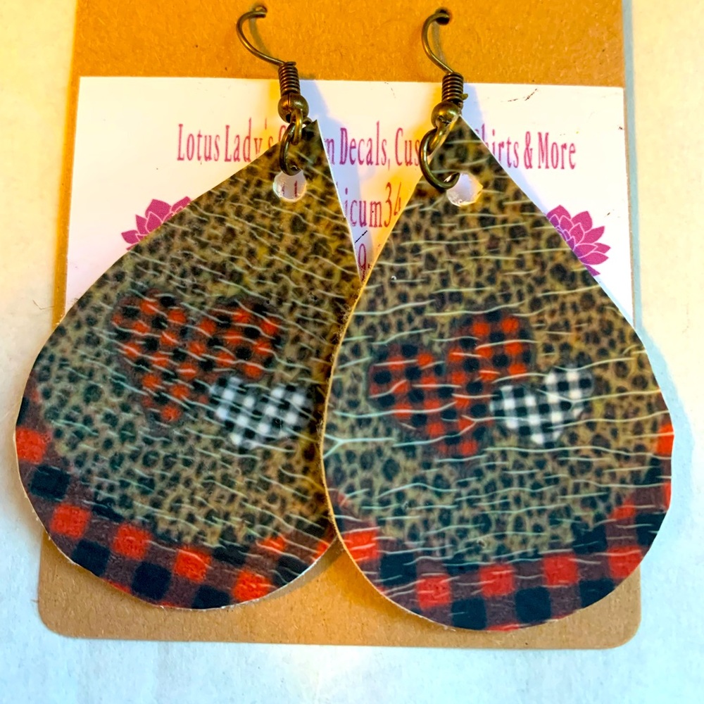 Personalized Faux Leather earrings